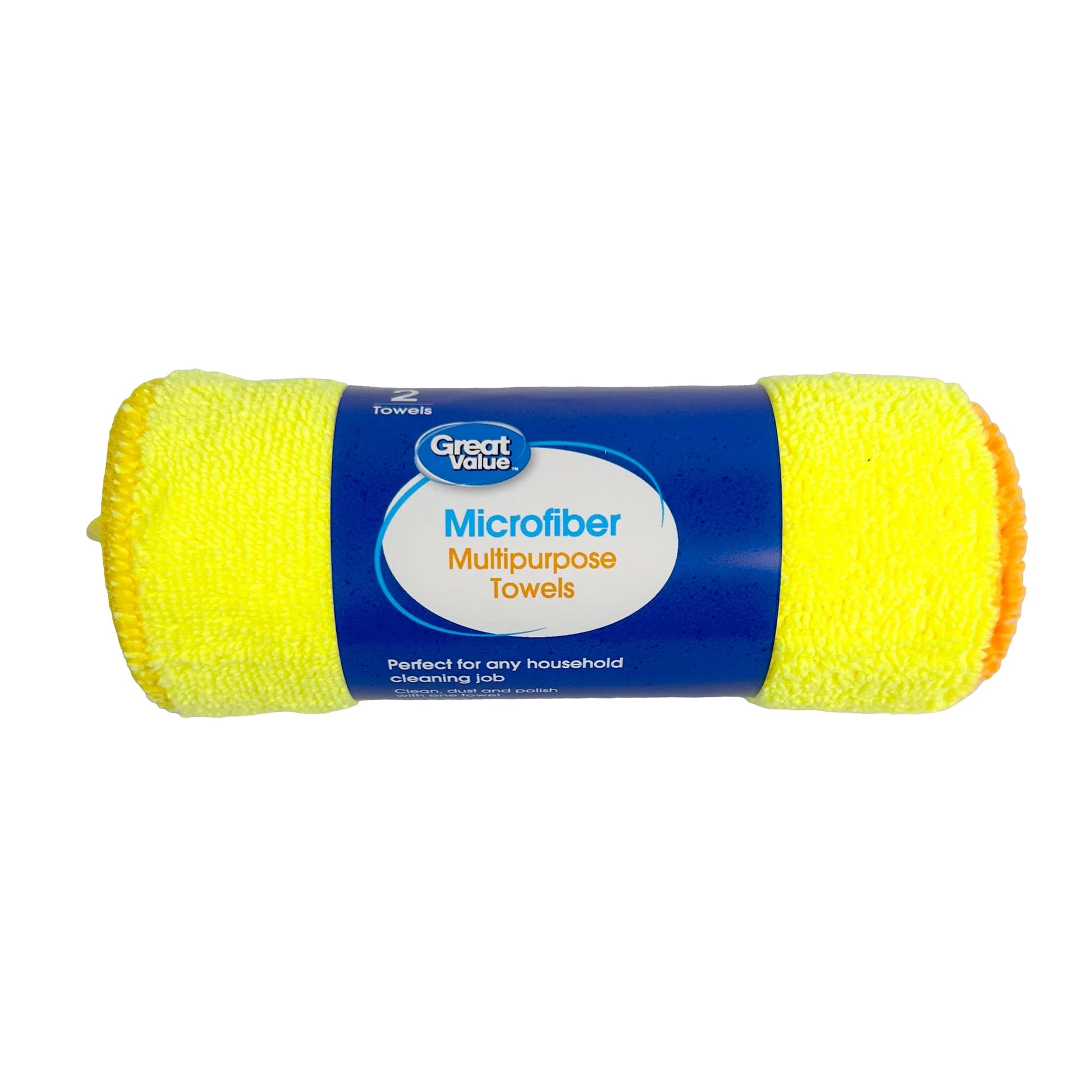 Multipurpose Microfiber Household Cleaning Cloth, Wipe, 2 Count, Multicolor