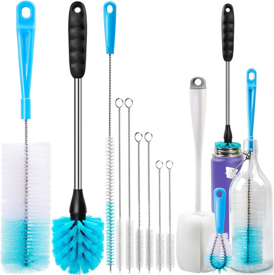 5-Piece Bottle Cleaning Brush Set – Long Handle & Straw Brushes