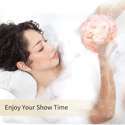 Bath Loofah Shower Sponge – Soft Mesh Body Wash Pouf, Gentle Exfoliating Shower Accessory