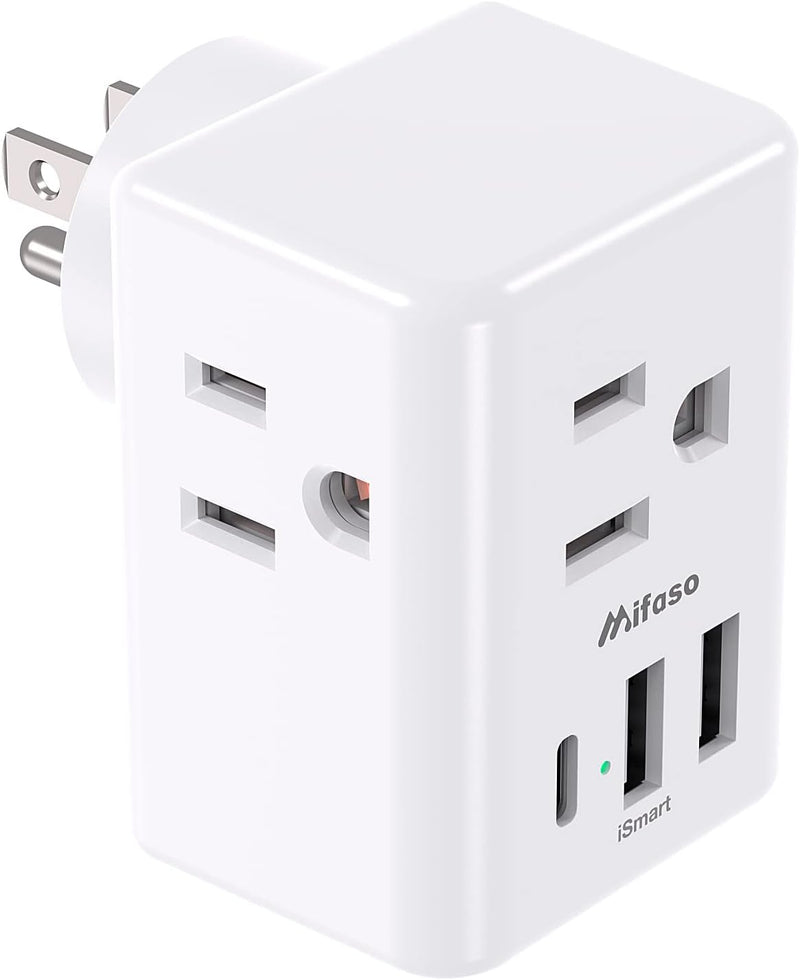 Outlet Extender with USB Ports – Cruise Ship Compliant Multi Plug Charger (1 or 2 Pack)