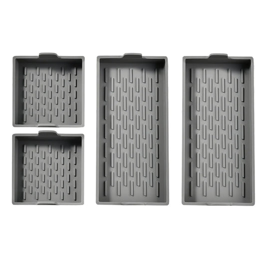 Nonstick Bakeware Set of 4 Cake Silicone Sheet Pan, Premium Baking Pan Dividers Non Stick Silicone Sheet Pan Set Suitable for Oven, Air Fryer to Simplify Cooking, Safe to Use and Easy to Clean