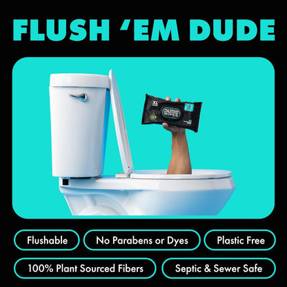 - Flushable Wipes - 6 Pack, 288 Count - Mint Chill - Vitamin-E, Aloe, Eucalyptus & Tea Tree Oils - Septic and Sewer Safe