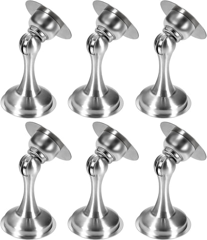 2 Pack Door Stops Self Adhesive Black Magnetic Door Stoppers No Drill Wall Floor Mount Stainless Steel Magnetic Door Catch Door Holders