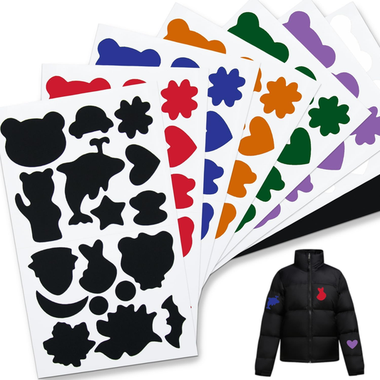 8 Sheets Down Jacket Repair Patches – Self Adhesive Nylon Fabric Kit