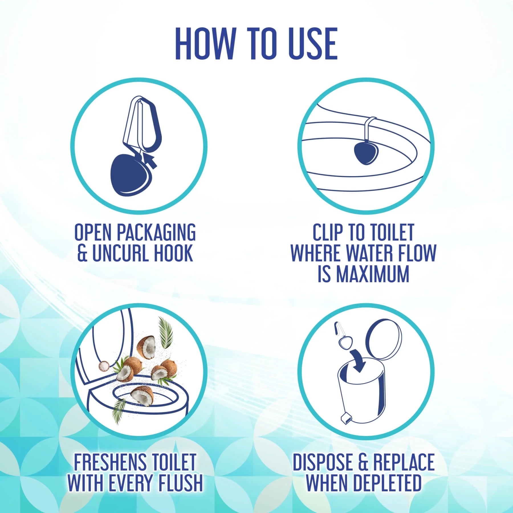 Brand New Day Automatic Toilet Bowl Cleaner Blocks, Coconut Water & Sea Minerals, 2 Count