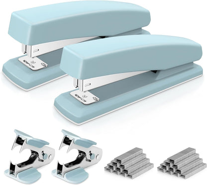 Desktop Office Stapler - 25 Sheet Capacity, Includes 1000 Staples, Staple Remover, Green