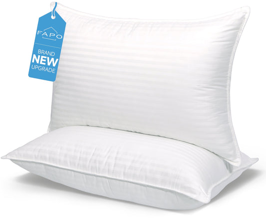 Bed Pillows 2-Pack Queen Size Luxury Hotel Pillow for Side and Back Sleeper Pillows for Bed with Cooling Cover