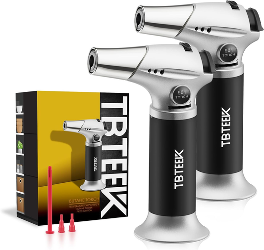 Butane Torch T901 – Kitchen Cooking Torch with Safety Lock & Adjustable Flame for Crème Brulee, BBQ & DIY (Butane Not Included)