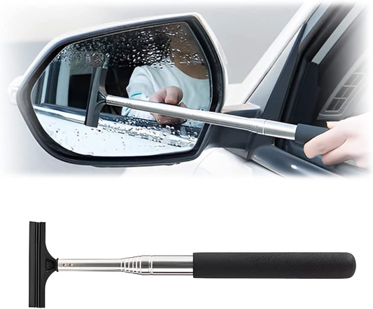 Car Rearview Mirror Wiper – Retractable Telescopic Auto Glass Squeegee Cleaner