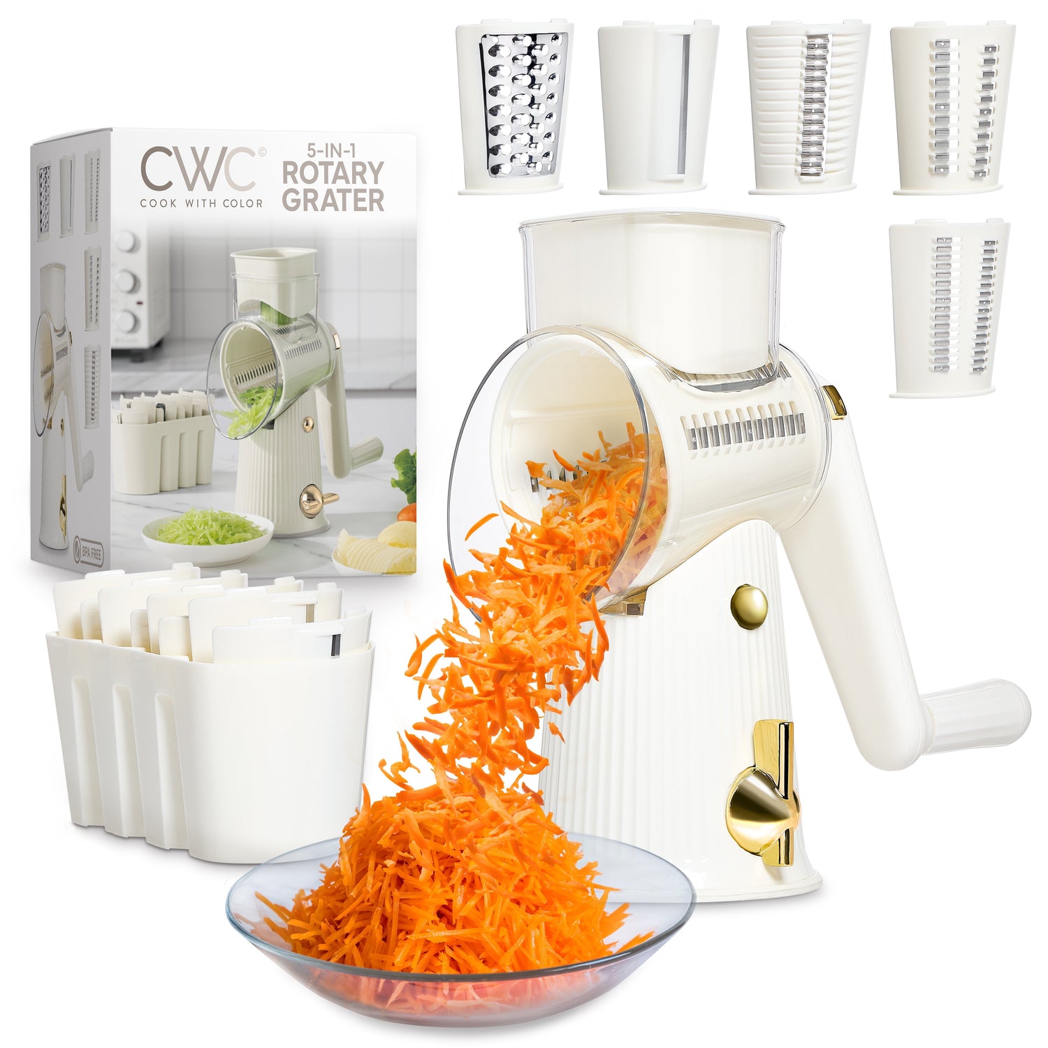Cheese Grater Rotary – Easy-To-Use Food Shredder for Cheese, Cream