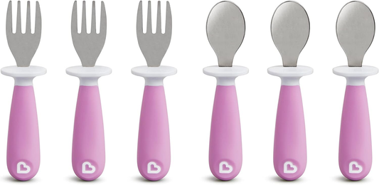 Toddler Fork & Spoon Set 4pk – BPA Free Resting Utensils