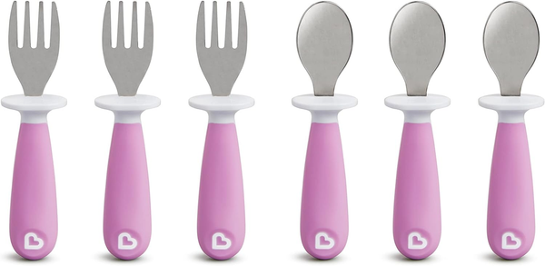 Toddler Fork & Spoon Set 4pk – BPA Free Resting Utensils
