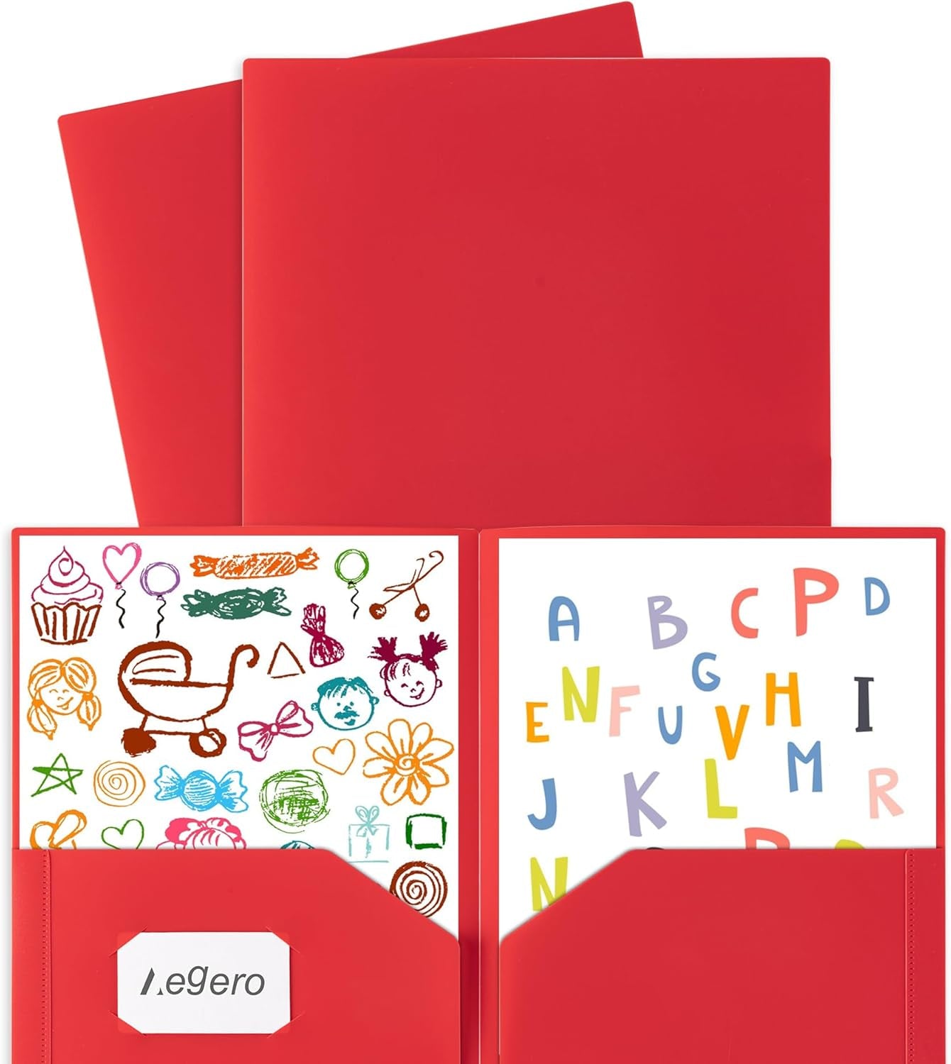 Multi-Colored Pocket Folders – 7 Pack Heavy Duty Plastic School & Office Folders