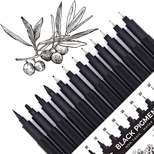 Micro Black Drawing Pens Art Fineliner Ink Pens,Manga Markers for Sketching Technical,70337