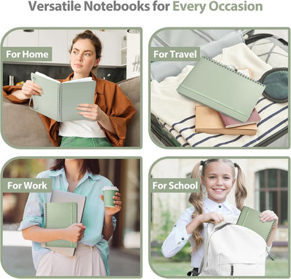 Journaling Notebooks, Lined Spiral Journal Notebook for Women & Men, 146 Pages College Ruled Hardcover Note Book for Work, Note Taking, Journaling, School, Writing, A5(5.5''X8'')