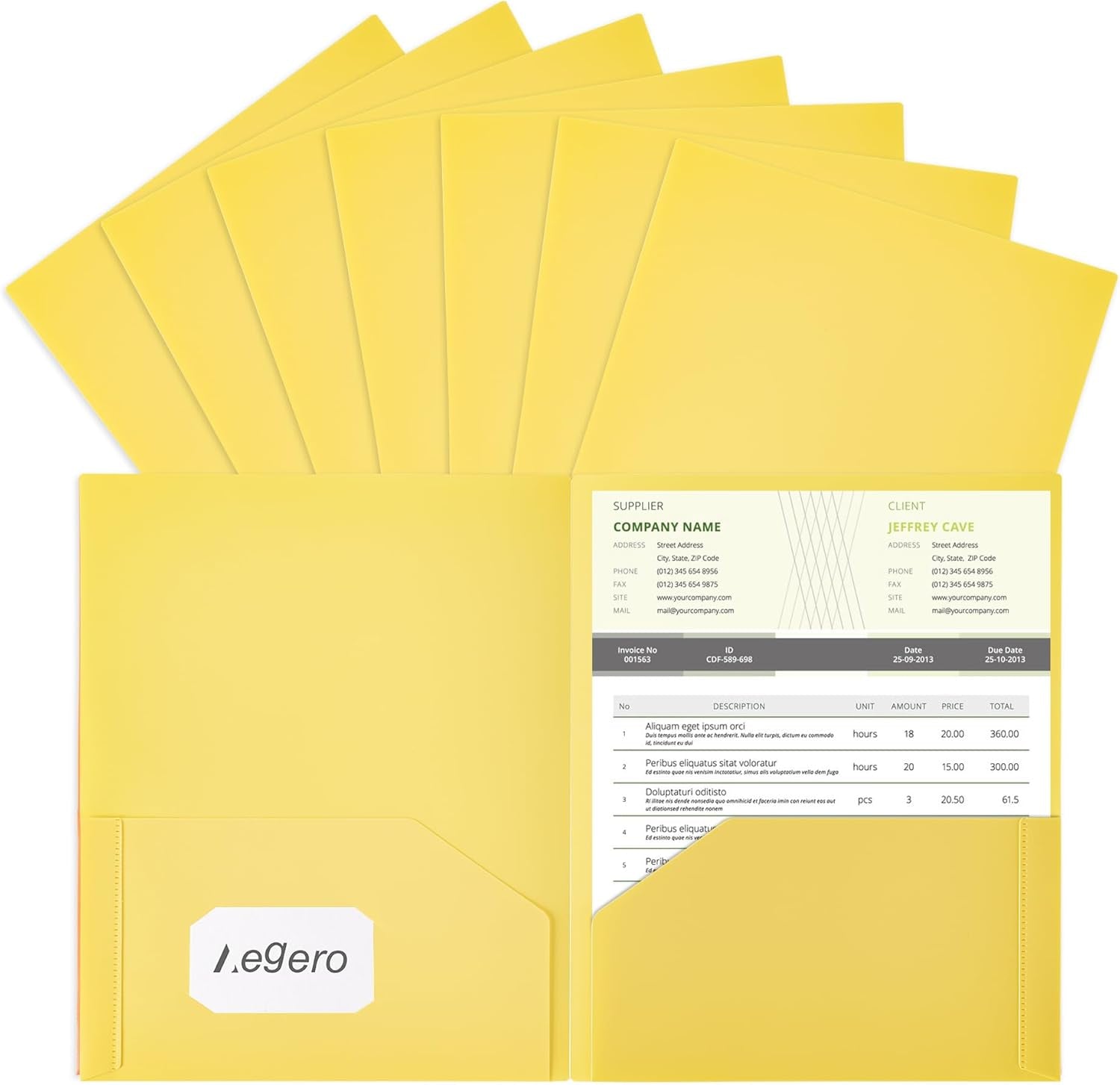 Multi-Colored Pocket Folders – 7 Pack Heavy Duty Plastic School & Office Folders