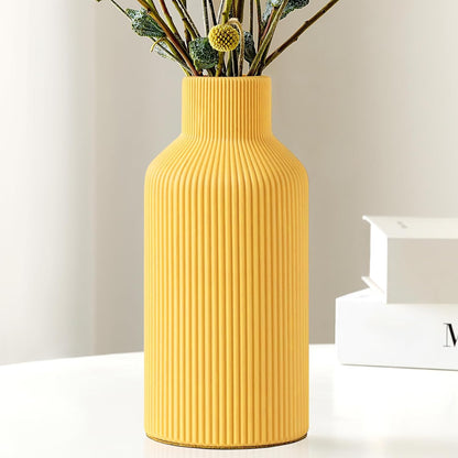 Modern Ceramic Flower Vase – Minimalist Decorative Vase with Cork Base for Home Decor