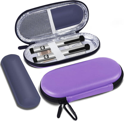 Insulin Cooler Travel Case with 2 Reusable Ice Packs for Insulin Pen Portable Medical Cooler Bag for Diabetes and Other Diabetic Supplies for the Daily Life and Trip