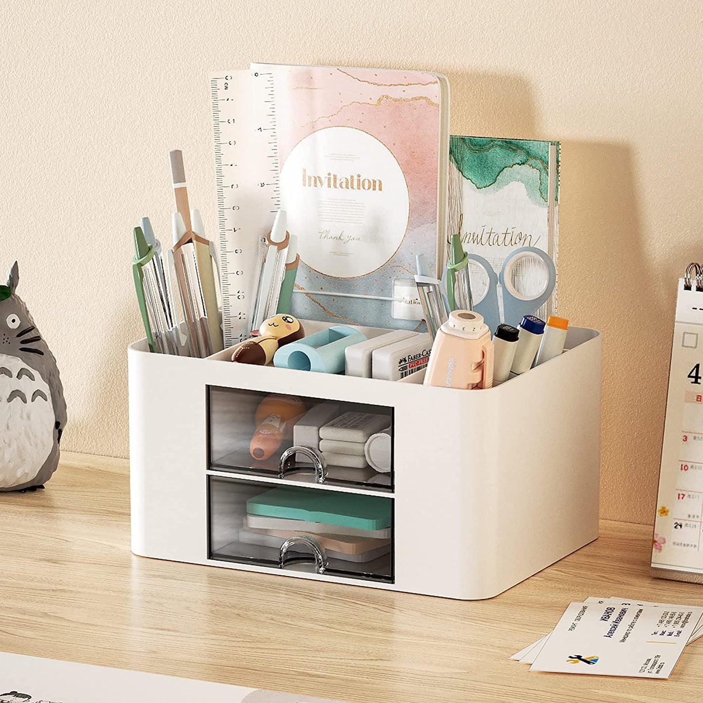 Compact Desk Organizer with Drawers