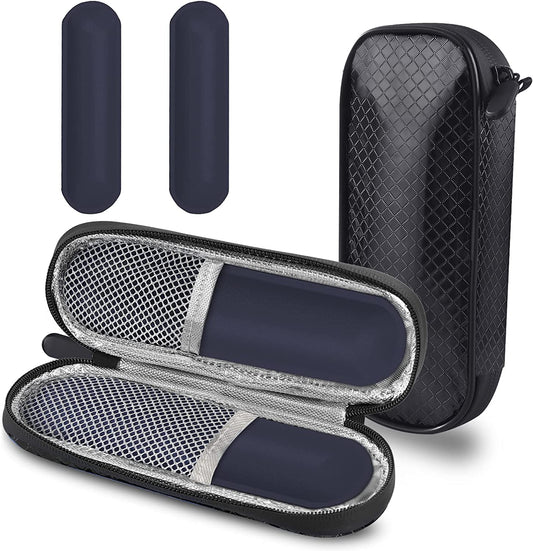 Insulin Cooler Travel Case with 2 Reusable Ice Packs for Insulin Pen Portable Medical Cooler Bag for Diabetes and Other Diabetic Supplies for the Daily Life and Trip