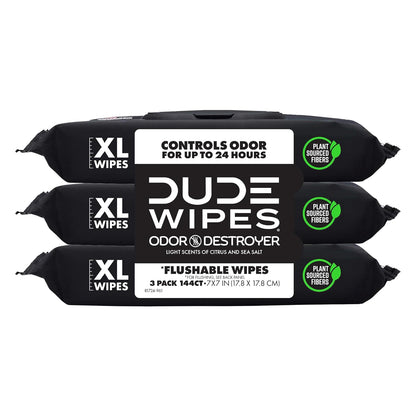 - Flushable Wipes - 6 Pack, 288 Count - Mint Chill - Vitamin-E, Aloe, Eucalyptus & Tea Tree Oils - Septic and Sewer Safe