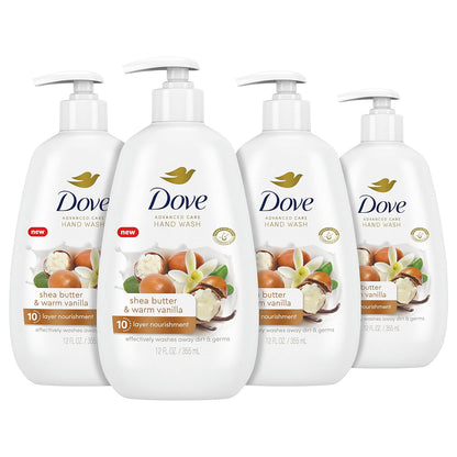 Advanced Care Hand Wash Deep Moisture 4 Count for Soft, Smooth Skin, More Moisturizers than the Leading Ordinary Hand Soap, 12 Oz