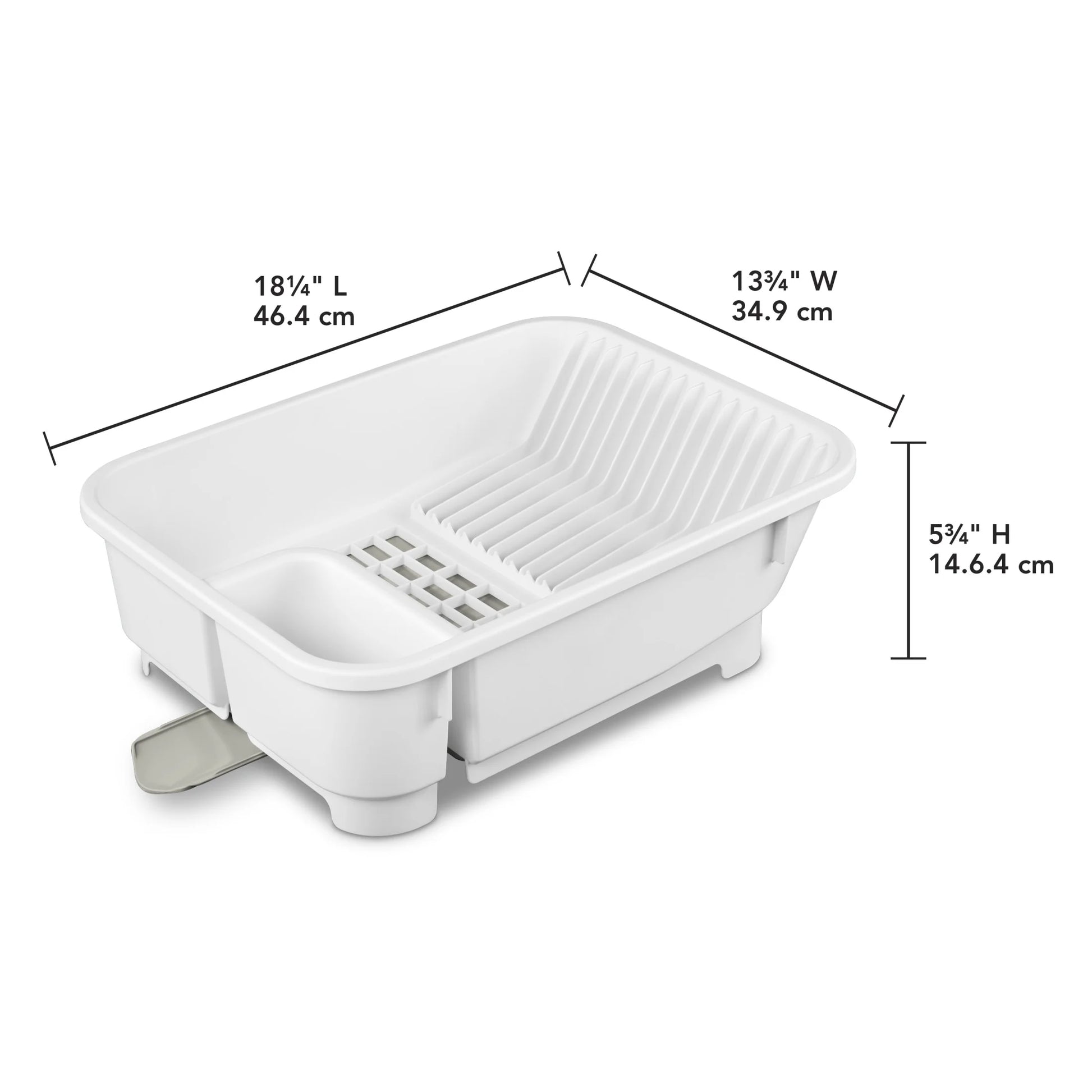 Sink Set, Space-Efficient, Self-Draining with Retractable Spout, White