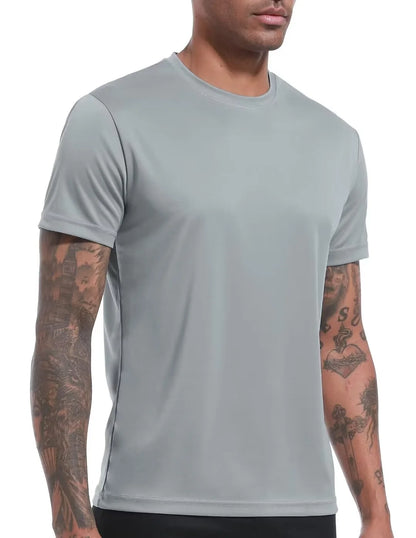 Men'S 6 Pack Workout Shirts Athletic Active Tops, Moisture Wicking & Quick Dry Performance T-Shirts,L