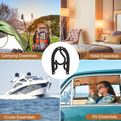 16-Pack Foldable Travel Hangers – Adjustable Portable Clothes Hangers