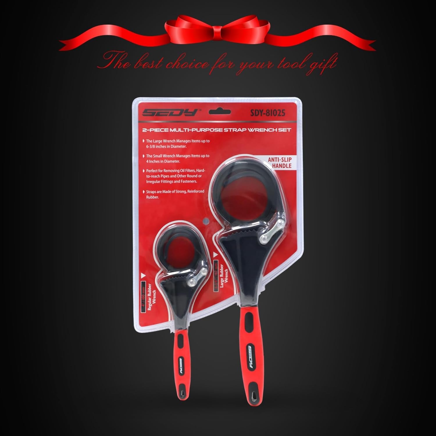 Adjustable Rubber Strap Wrench Set – Large & Small (2-Pack)