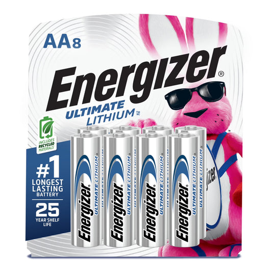 Ultimate Lithium AA Batteries (8 Pack), Double a Batteries