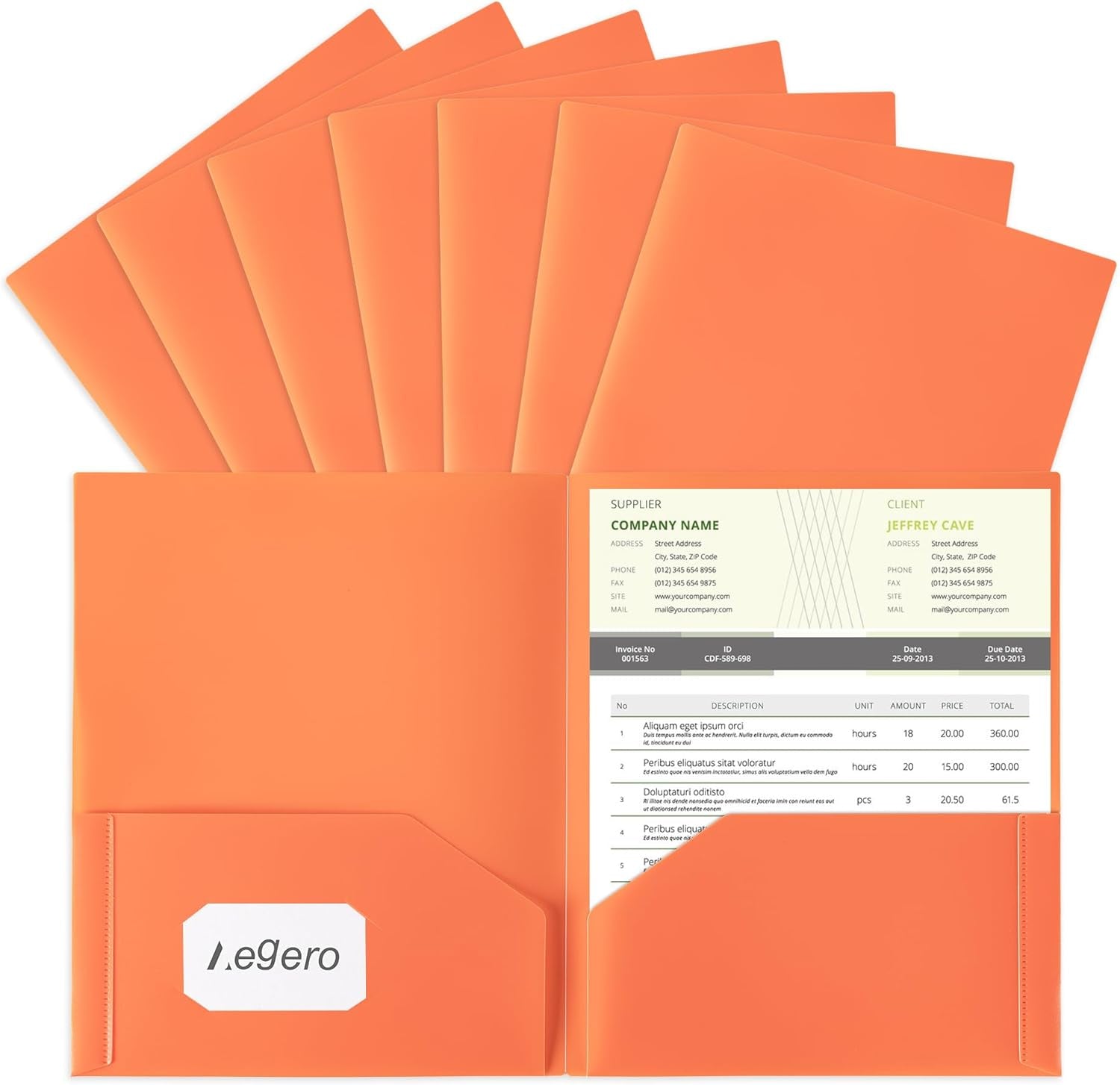 Multi-Colored Pocket Folders – 7 Pack Heavy Duty Plastic School & Office Folders