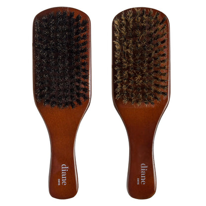 Premium 100% Boar Bristle 2-Sided Club Brush for Men and Barbers, Medium and Firm Bristles for Thick Coarse Hair, Detangling, Smoothing