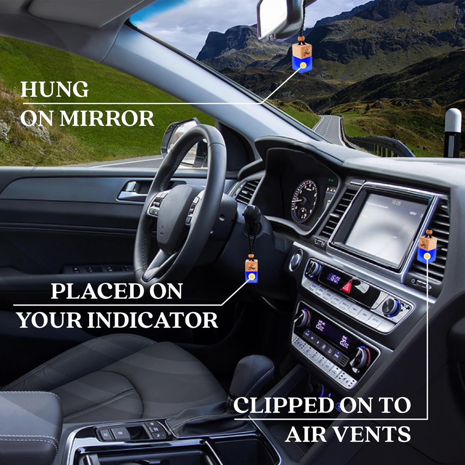 Savage Car Air Freshener for Men | Perfume Style Freshener with Sauvage Fragrance | Strong Freshener with Odour Eliminating Technology with Vent Clip | Car Air Freshener by