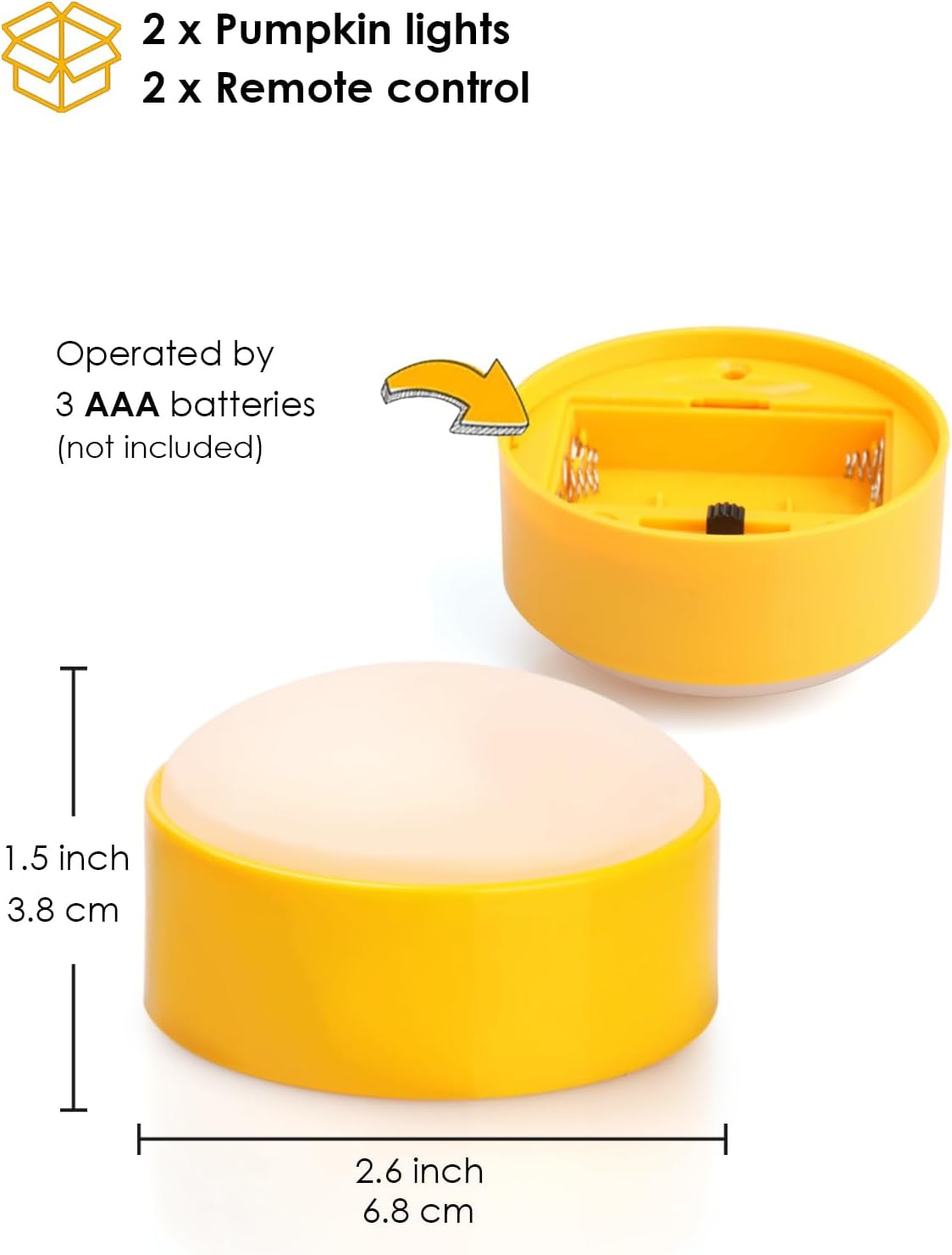 LED Pumpkin Lights with Remote – Flickering Flameless Candle, Timer & Brightness Modes