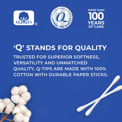 Cotton Swabs, Original, for Home, First Aid and Beauty, 100% Cotton, 500 Count