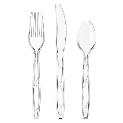 Plastic Everyday Clear Assorted Cutlery, 48 Count Includes 16F/16S/16K