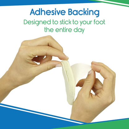 Arch Supports for Women & Men (12 Pack) - Felt Insert with Adhesive - Foot Pads for Shoes, Sandals, Flip Flops, Boots, High Heels, Flat Feet, High Arches, and Plantar Fasciitis