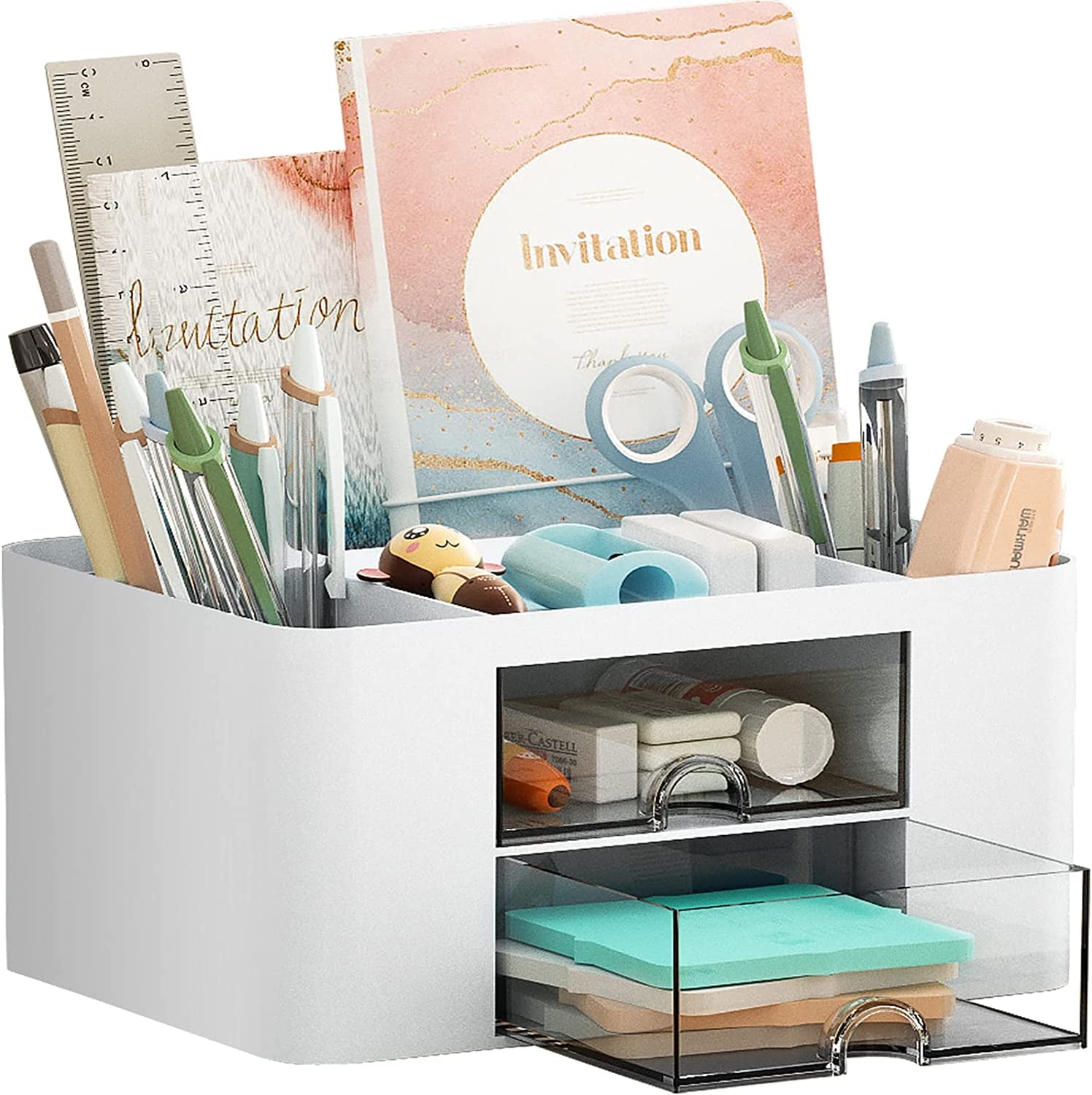 Compact Desk Organizer with Drawers