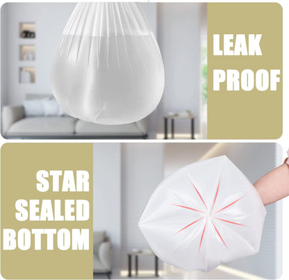 Small Trash Bags 4 Gallon - 100 Count 4 Gallon Trash Bag, Small Garbage Bags for Office Bedroom Bathroom Trash Bags, White 4 Gal Small Trash Can Liners